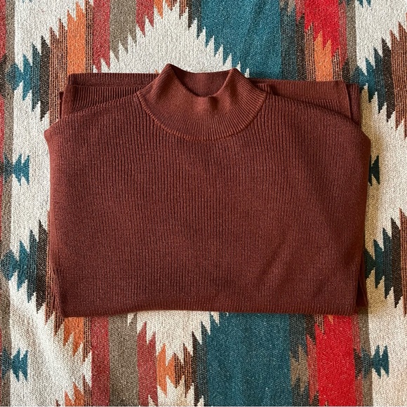 🍷Sweater Dress. Warm Chestnut Brown. Fitted XS with Lots of Stretch - Picture 2 of 10